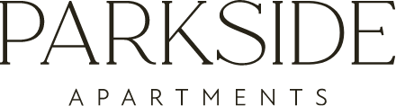 The image shows the text "PARKSIDE APARTMENTS" in large, bold letters.